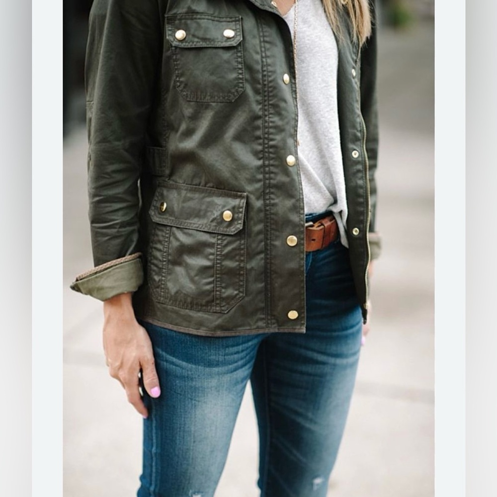 J. Crew Downtown Field Jacket - Olive Green